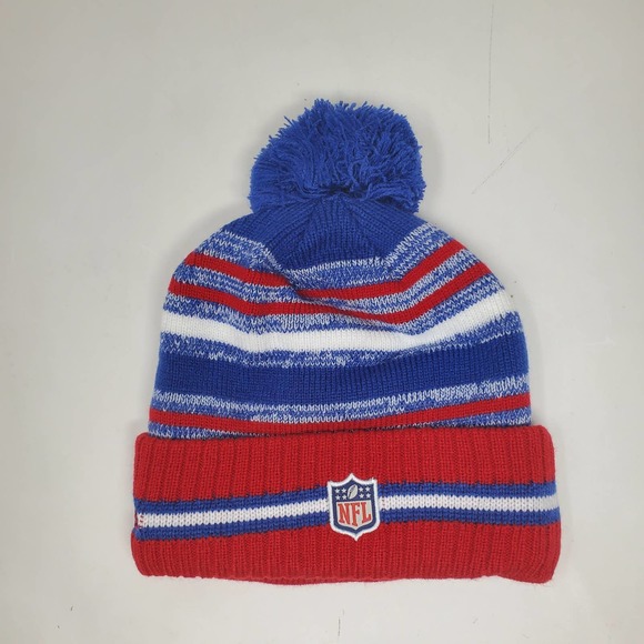 NEW 2021 NFL NEW ERA ON FIELD SIDELINE POM BEANIE - New York Giants - Picture 4 of 5